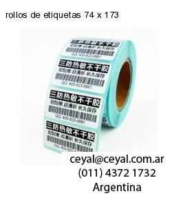 rollos de etiquetas 74 x 173