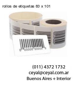rollos de etiquetas 83 x 101