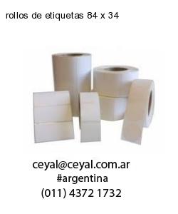 rollos de etiquetas 84 x 34