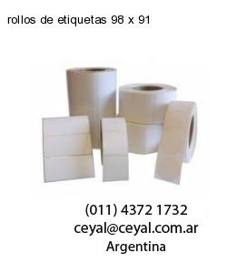 rollos de etiquetas 98 x 91