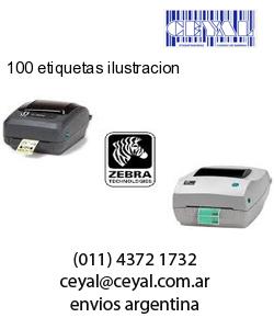 100 etiquetas ilustracion