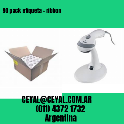 90 pack etiqueta   ribbon