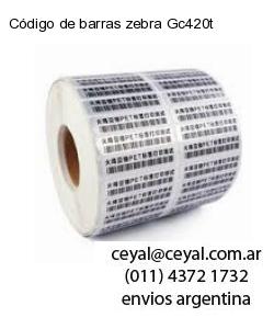 Código de barras zebra Gc420t