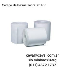 Código de barras zebra zm400