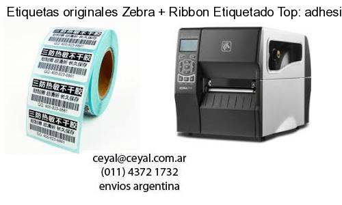 Etiquetas originales Zebra   Ribbon Etiquetado Top: adhesivo   ribbo