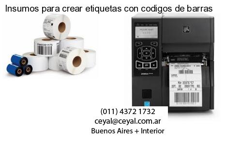 Insumos para crear etiquetas con codigos de barras