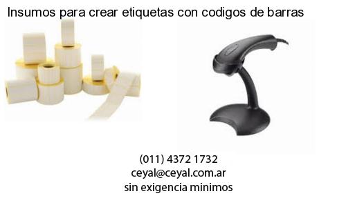 Insumos para crear etiquetas con codigos de barras