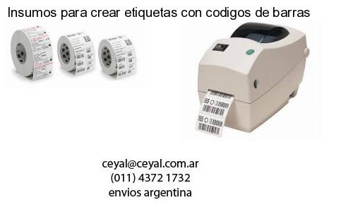 Insumos para crear etiquetas con codigos de barras