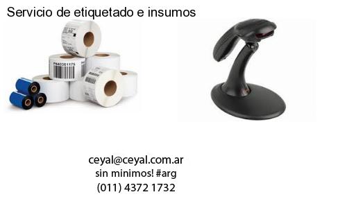 Servicio de etiquetado e insumos
