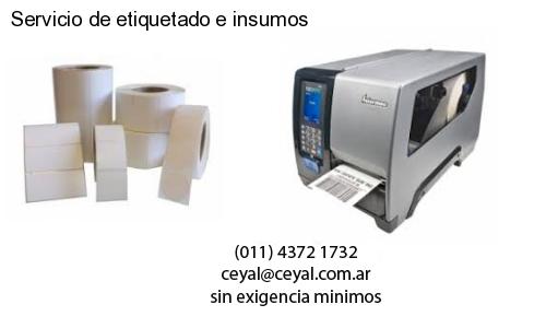 Servicio de etiquetado e insumos