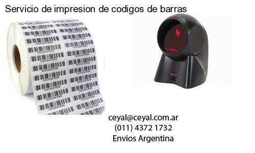 Servicio de impresion de codigos de barras