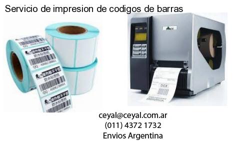 Servicio de impresion de codigos de barras