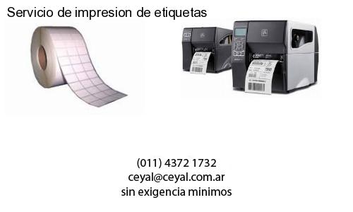 Servicio de impresion de etiquetas