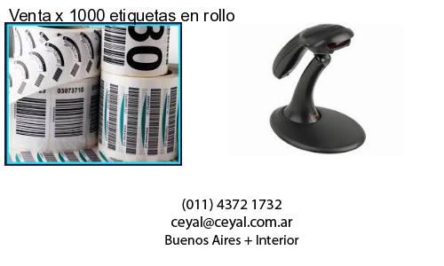 Venta x 1000 etiquetas en rollo
