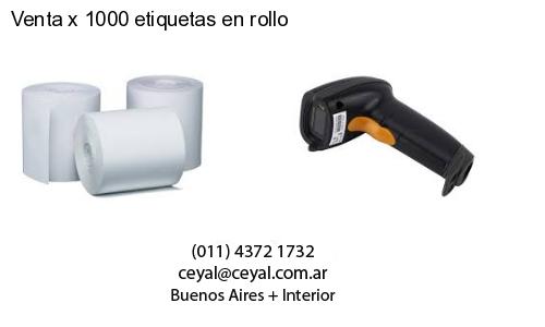 Venta x 1000 etiquetas en rollo