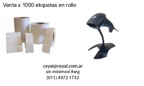 Venta x 1000 etiquetas en rollo