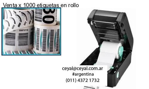 Venta x 1000 etiquetas en rollo