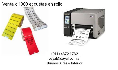 Venta x 1000 etiquetas en rollo