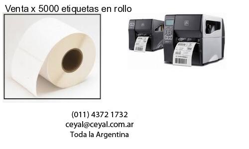 Venta x 5000 etiquetas en rollo