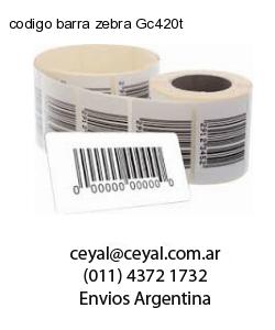 codigo barra zebra Gc420t