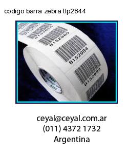 codigo barra zebra tlp2844