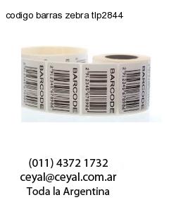 codigo barras zebra tlp2844