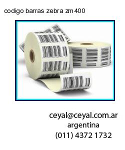 codigo barras zebra zm400