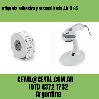 etiqueta adhesiva personalizada 40  X 65