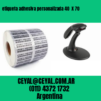 etiqueta adhesiva personalizada 40  X 70