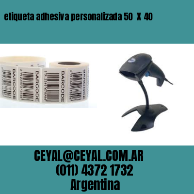 etiqueta adhesiva personalizada 50  X 40
