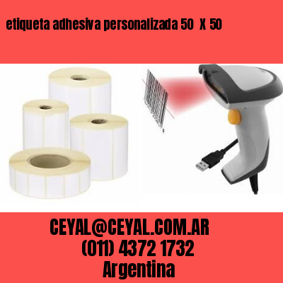 etiqueta adhesiva personalizada 50  X 50