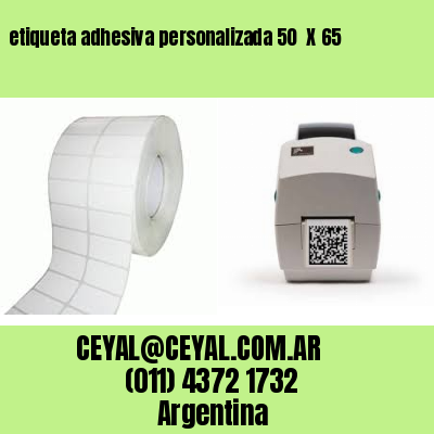 etiqueta adhesiva personalizada 50  X 65