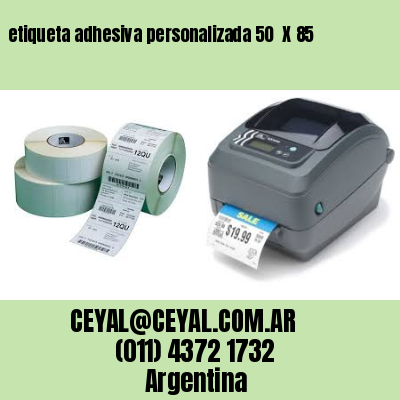 etiqueta adhesiva personalizada 50  X 85