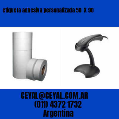 etiqueta adhesiva personalizada 50  X 90
