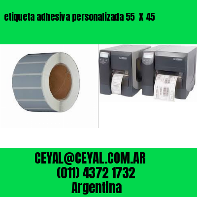 etiqueta adhesiva personalizada 55  X 45