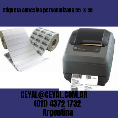 etiqueta adhesiva personalizada 55  X 50