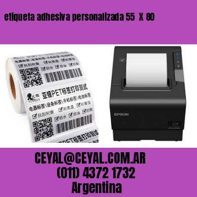etiqueta adhesiva personalizada 55  X 80