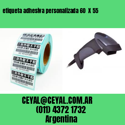 etiqueta adhesiva personalizada 60  X 55