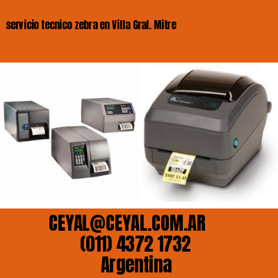 servicio tecnico zebra en Villa Gral. Mitre