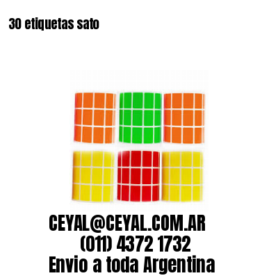 30 etiquetas sato