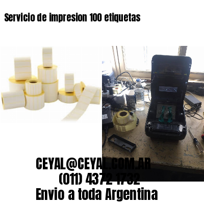 Servicio de impresion 100 etiquetas