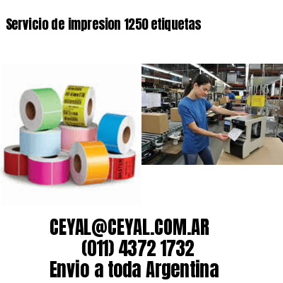 Servicio de impresion 1250 etiquetas
