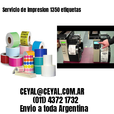 Servicio de impresion 1350 etiquetas