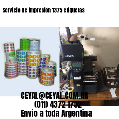 Servicio de impresion 1375 etiquetas