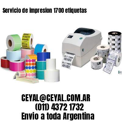 Servicio de impresion 1700 etiquetas