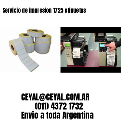Servicio de impresion 1725 etiquetas