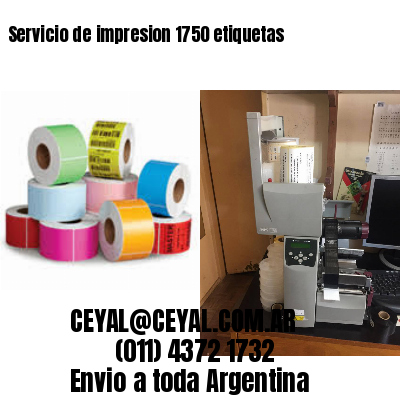 Servicio de impresion 1750 etiquetas