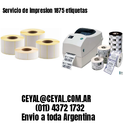 Servicio de impresion 1875 etiquetas