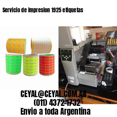 Servicio de impresion 1925 etiquetas