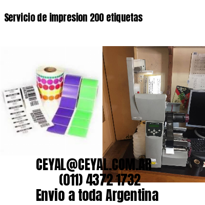 Servicio de impresion 200 etiquetas